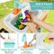 Multi-Color Kids Outdoor Mud Kitchen with Grill Sink Faucet Fir Pine Wood 31 Inch